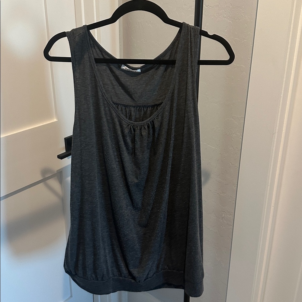 Beyove Dark Gray Loose fit yoga tank